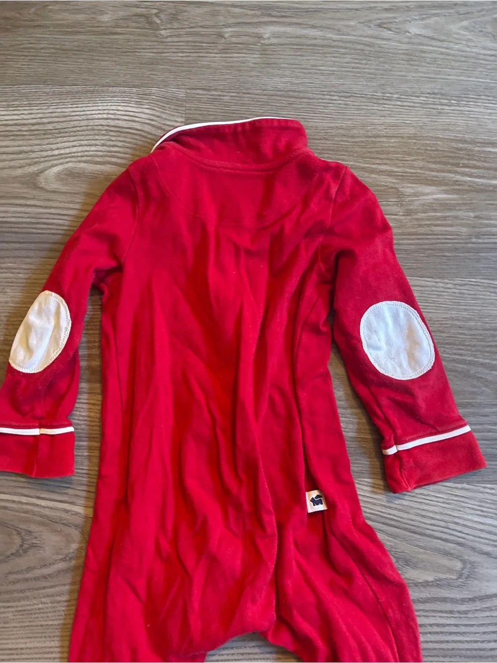 Paper Cape Classic Footie Pajamas | Crimson Red Pima Cotton Sleepsuit 18 Month